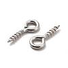 Non-Tarnish 304 Stainless Steel Screw Eye Pin Peg Bails X-STAS-E044-07P-02-4