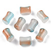 Transparent Spray Painted Glass Beads GLAA-N035-035-G02-2