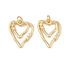 Brass Micro Pave Clear Cubic Zirconia Pendants KK-G544-05G-03-1