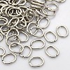 Tarnish Resistant Oval 201 Stainless Steel Saw Cut Open Jump Rings LS-STAS-N040-01-2