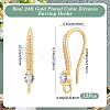 6 Pairs Brass Clear Cubic Zirconia Earring Hooks KK-BBC0027-54-2