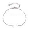 304 Stainless Steel Satellite Chain Bracelet Making AJEW-JB01300-02-1