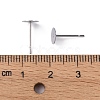 Tarnish Resistant 304 Stainless Steel Flat Round Blank Peg Stud Earring Findings STAS-S028-25-3