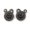Ion Plating(IP) 201 Stainless Steel Snap Clasps STAS-F139-082B-2