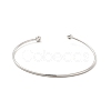 Clear Cubic Zirconia Open Cuff Bangle BJEW-G663-03P-2