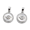 Brass Micro Pave Cubic Zirconia Charms KK-L222-019P-1