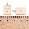 Brass Enamel Pendants KK-CBA62C2-01F-4
