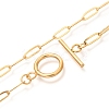 Unisex PVD Vacuum Plating 304 Stainless Steel Paperclip Chain Necklaces X-NJEW-H215-04G-2