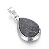 Natural Lava Rock Pendants G-L512-C12-2