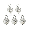 Polymer Clay Rhinestone Connector Charms PALLOY-YW0001-41-1