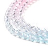 Transparent Gradient Color Glass Beads Strands GLAA-G101-2mm-01-5