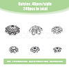 240pcs 6 styles Tibetan Style Zinc Alloy Flower Bead Caps FIND-DC0003-92-2