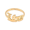 Ion Plating(IP) 304 Stainless Steel Constellation Open Cuff Ring for Women RJEW-C097-01G-11-2