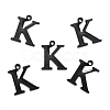 304 Stainless Steel Alphabet Charms STAS-H122-K-EB-2
