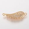 Brass Micro Pave Cubic Zirconia Links X-ZIRC-K061-88G-1