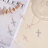 12Pcs 2 Colors Natural Freshwater Shell Round Beads Woven Pendants FIND-CA0006-96-3