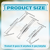 3Pcs 3 Styles Stainless Steel Tweezers TOOL-LP0001-41-2