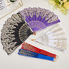 5Pcs 5 Colors Plastic Folding Fan AJEW-CN0003-90-3