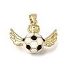 Brass Enamel Pendants KK-C262-10A-G-1