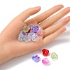 35Pcs Transparent Spray Painted Glass Pendants GLAA-YW0001-62-5