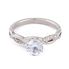 304 Stainless Steel Diamond Finger Ring for Women RJEW-C086-22-P-2