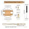 2 Sets 2 Colors PU Imitation Leather Bag Drawstring Cord & Cord Slider DIY Kits DIY-WR0002-08-2