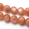 Grade AAA Natural Gemstone Sunstone Round Beads Strands G-E251-34-8mm-2