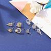 8 Pairs Brass Micro Pave Clear Cubic Zirconia Stud Earring Findings KK-ZZ0001-09-RS-6