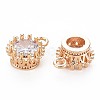 Brass Micro Pave Cubic Zirconia Charms KK-S356-772D-2