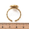 Flower 304 Stainless Steel Cuff Ring Components STAS-P454-05C-G-3