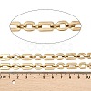 201 Stainless Steel Oval with Rectangle Link Chains CHS-F024-01A-G-2