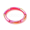4Pcs 4 Color Acrylic Curved Tube Stretch Bracelets Set for Women BJEW-JB09305-01-4