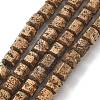 Electroplated Natural Lava Rock Beads Strands G-A251-A01-01D-2