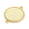 Rack Plating Brass Micro Pave Clear Cubic Zirconia Connector Charms KK-K332-17G-01-2