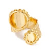 Brass Cuff Finger Rings Components KK-G428-02G-1