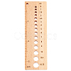 1Pc Rectangle Wooden Knitting Needle Gauges TOOL-BC0002-94A-1