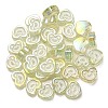 UV Plating Rainbow Iridescent Acrylic Enamel Beads OACR-G012-10B-3