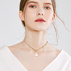 2Pcs 2 Colors Natural Pearl Beaded Pendant Neckaces Set NJEW-AN0001-16-5