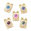 Brass Resin Pendants KK-P204-19G-1