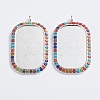 Alloy Big Pendant Cabochon Settings ALRI-TAC0001-04B-S-2