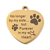 Valentine's Day PVD Vacuum Plating 201 Stainless Steel Pendants LS-STAS-L079-24G-05-1