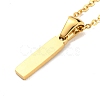Ion Plating(IP) Initial Letter 304 Stainless Steel Pendant Necklaces NJEW-M199-01G-I-2