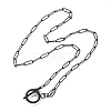 Unisex 304 Stainless Steel Paperclip Chain Necklaces NJEW-H215-04EB-1