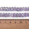 Electroplate Transparent Crackle Glass Beads Strands EGLA-Q135-01A-B07-4