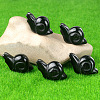 Natural Obsidian Carved Healing Snail Figurines PW-WG23180-09-1