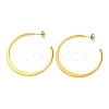 Ion Plating(IP) 304 Stainless Steel Ring Stud Earrings EJEW-K295-01B-G-1