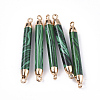Electroplate Synthetic Malachite Links connectors G-S344-73B-1