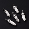 Natural Howlite Pointed Pendants G-K329-55P-2
