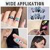 126Pcs 28 Styles Spray Printed Alloy Cabochons MRMJ-AR0001-25-6