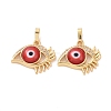 Brass Micro Pave Cubic Zirconia Pendants ZIRC-F136-09G-09-2